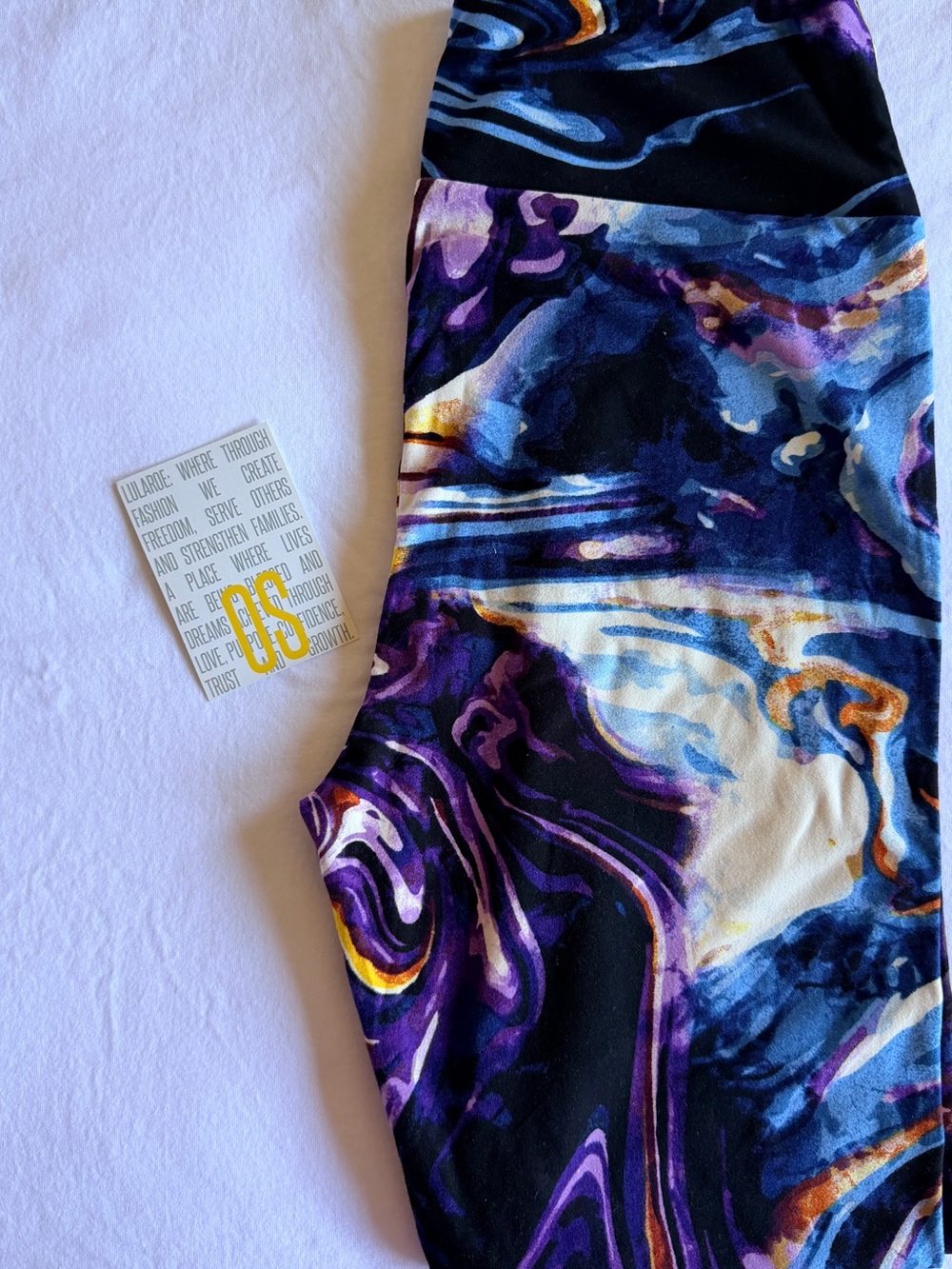 LuLaRoe OS Purple Marble Print Leggings